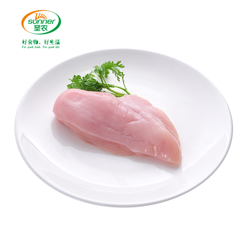 圣农旗舰店SUNNER/圣农 去皮鸡胸肉新鲜冷冻鸡胸批发健身代餐食材8袋共8000g3