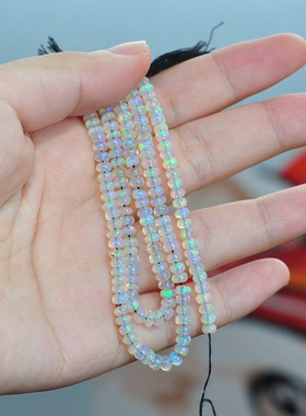 非洲欧泊蛋白石戒指女生辰石绕线