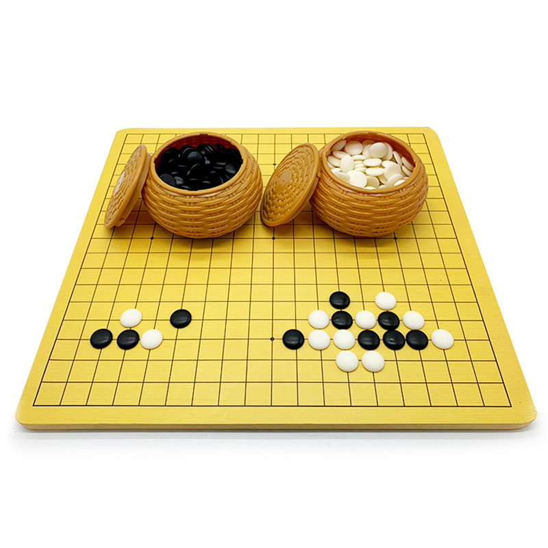 围棋棋盘套装五子棋高档大号中国象棋实木双面棋盘儿童黑白棋标准 - 图3