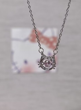 粉钻KT猫项链少女甜美