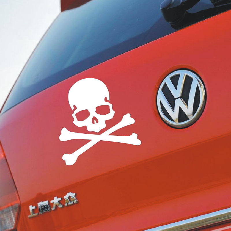 疯狂的骷髅头个性车贴 汽车贴纸 有毒车贴 遮挡划痕伤痕擦伤贴 - 图1