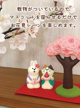 新款直销日式杂货ZAKKA赏花旅猫INS系列日式摄道具微缩树脂礼物猫