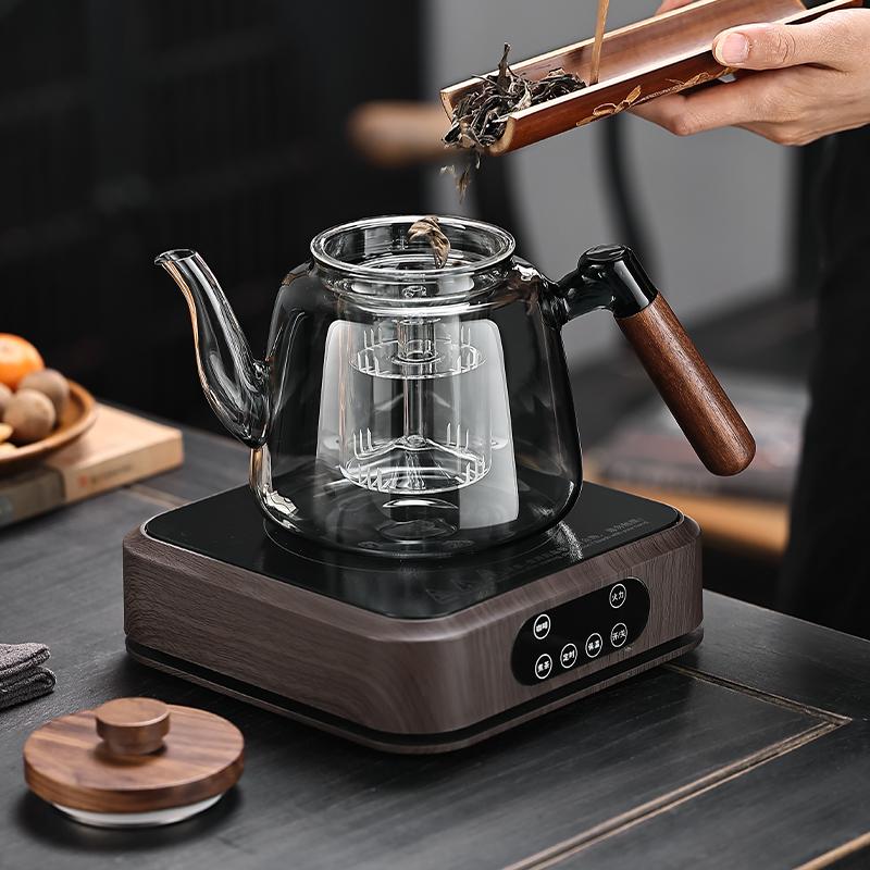 新款玻璃蒸煮一体茶壶煮茶器全自动烧水电陶炉家用养生煮茶炉套装