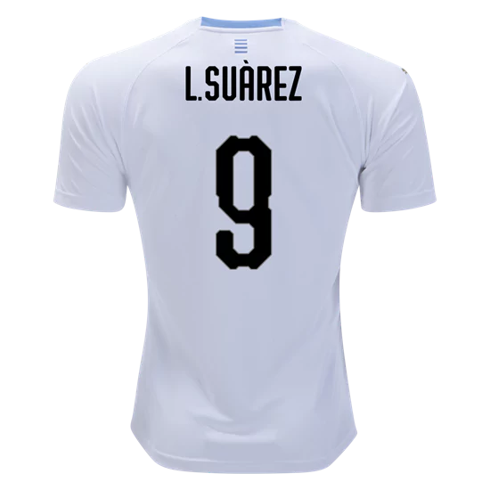 2018世界杯乌拉圭主场球衣短袖足球服9号苏亚雷斯客场21号卡瓦尼-图2