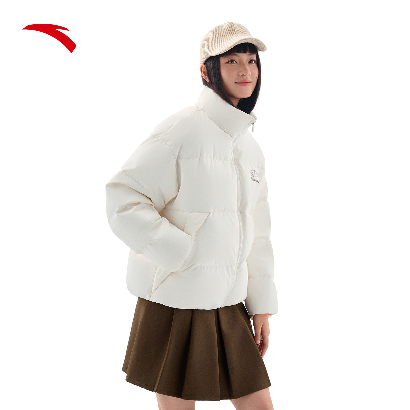 安踏面包羽绒 | 无氟防泼水短羽绒服女立领面包服冬季外套,淘宝优惠券,粉丝福利购,淘宝优惠卷