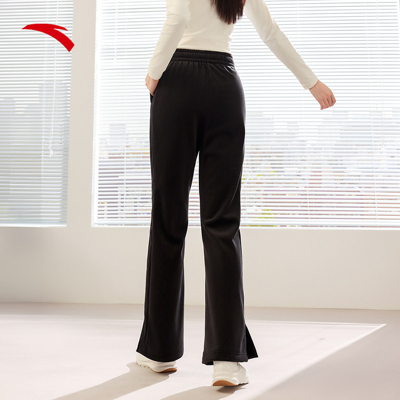 安踏休闲运动长裤女秋冬季加绒保暖宽松阔腿直筒裤子162447313N,淘宝优惠券,粉丝福利购,淘宝优惠卷