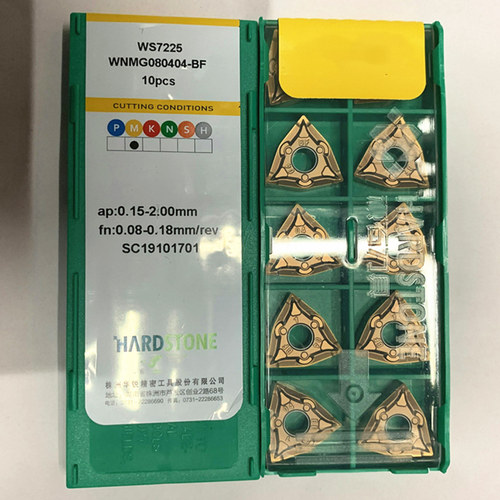 株洲哈德斯通桃形外圆内孔数控刀片不锈钢精车WNMG0804 BF HS7225 - 图0