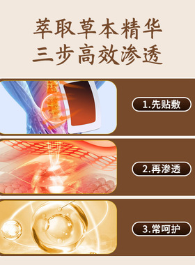 李时珍透骨膏贴多部位关节活络贴膝盖贴颈椎腰椎肩颈透骨贴部位贴