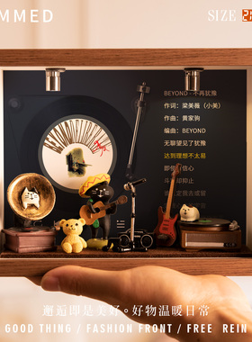 明星BEYOND相框摆台摆件音乐专辑diy画框送闺蜜女生朋友来图定制