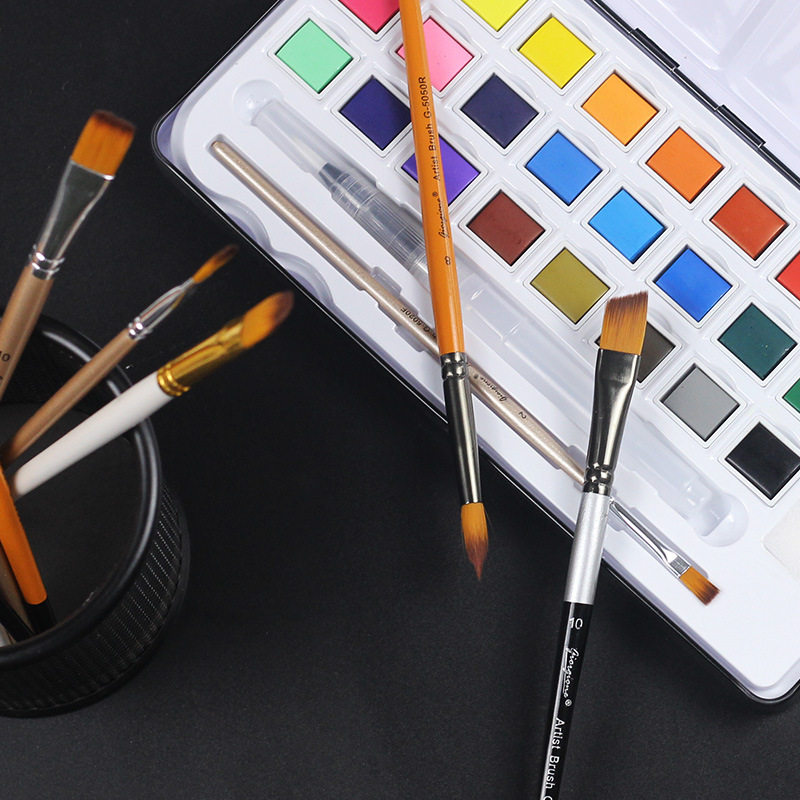 Giorgione gouache paint brush short for primary school students
