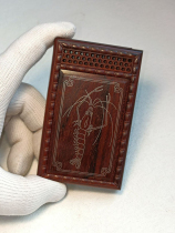 Zhang Shenglin Collection of small leaf purple sandalwood inlaid mammoth tooth silver silk yellow sandfly box laceworm box laceworm box goldfly