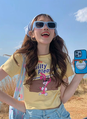 复古方形甜辣天空蓝欧美辣妹网红墨镜女圆脸高级感炸街太阳眼镜潮