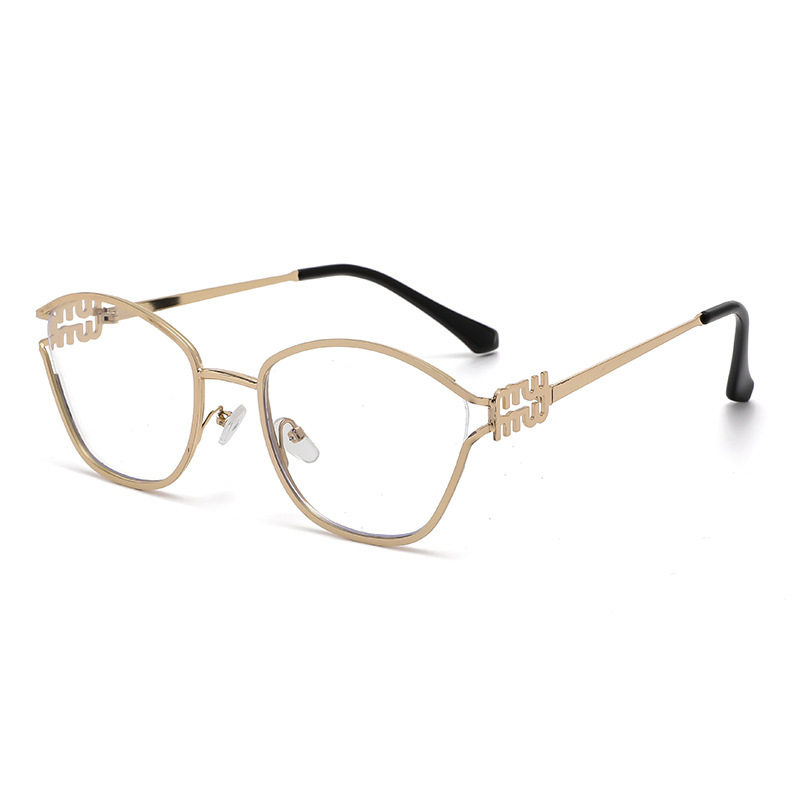 韩版椭圆镂空字母眼镜女高级感素颜神器防蓝光镜大脸显瘦可配度数,淘宝优惠券,粉丝福利购,淘宝优惠卷