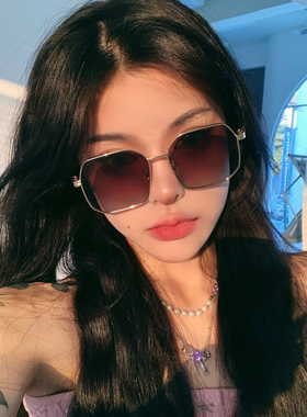 桔里偏光镜方形个性个性女墨镜
