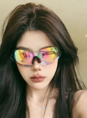 Y2K辣妹骑行变色防晒墨镜女