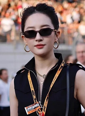 刘亦菲同款复古小框防紫外线墨镜