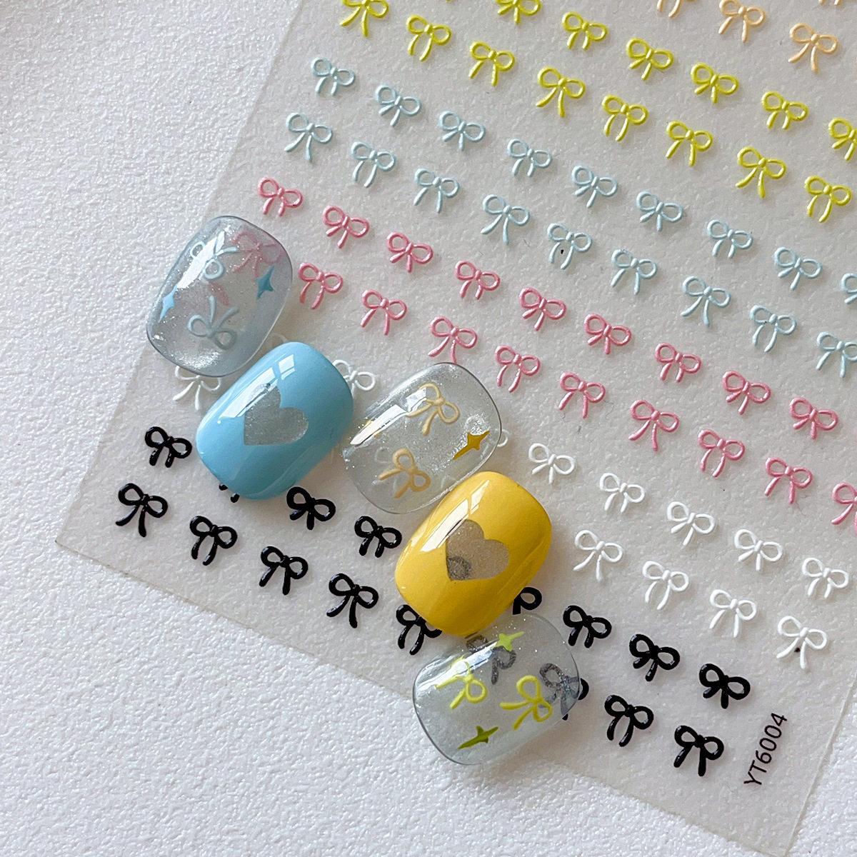 浮雕彩色蝴蝶结美甲贴纸多彩简约网红流行装饰贴纸手机壳贴纸,淘宝优惠券,粉丝福利购,淘宝优惠卷