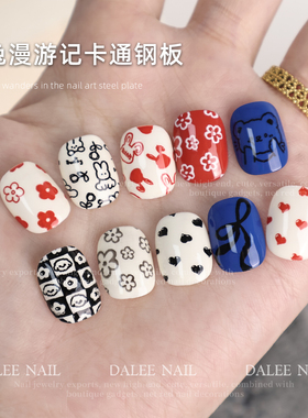 美甲兔兔漫游记卡通钢板