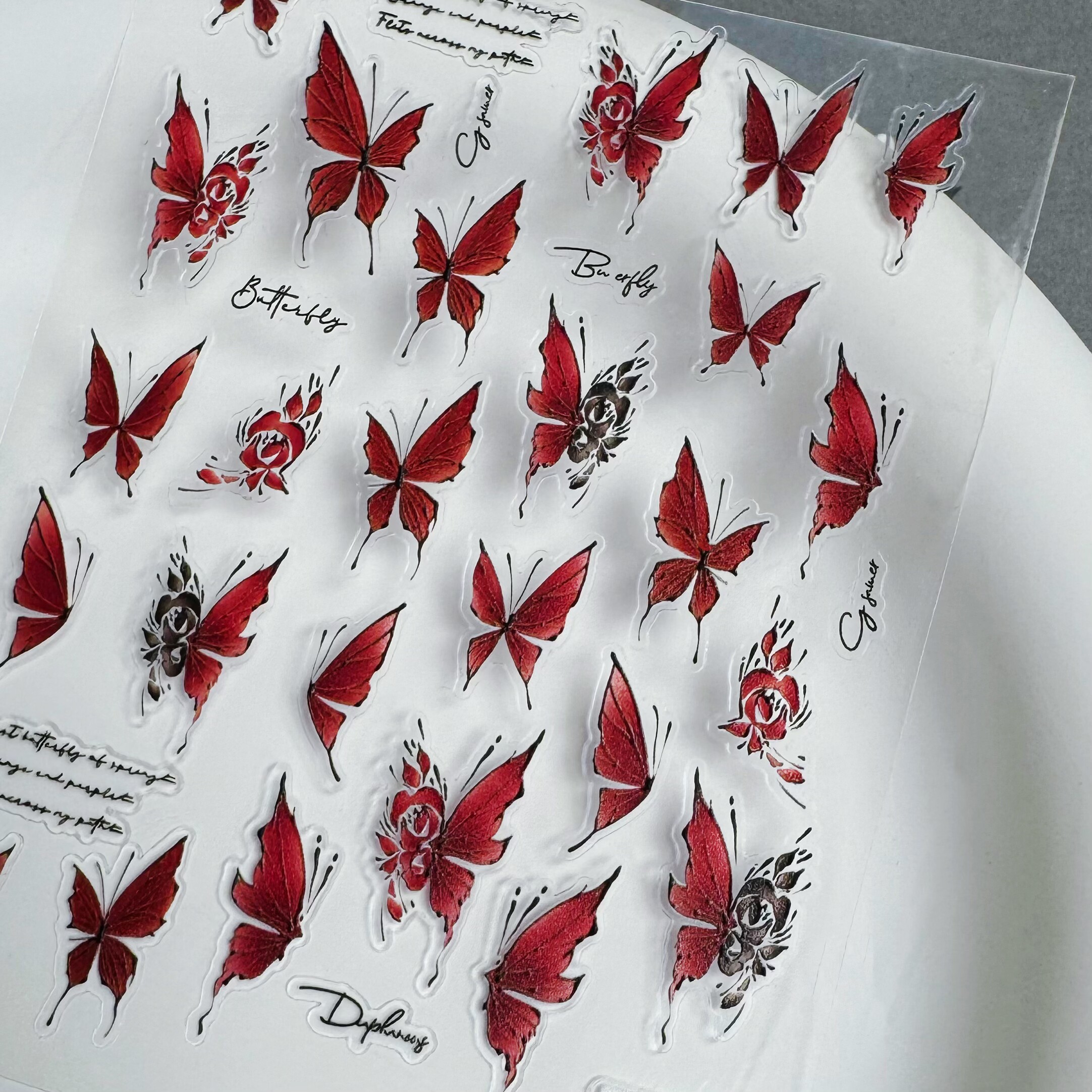 水彩蝴蝶美甲贴纸玻璃光立体蝴蝶穿戴指甲装饰品相机diy贴纸,淘宝优惠券,粉丝福利购,淘宝优惠卷