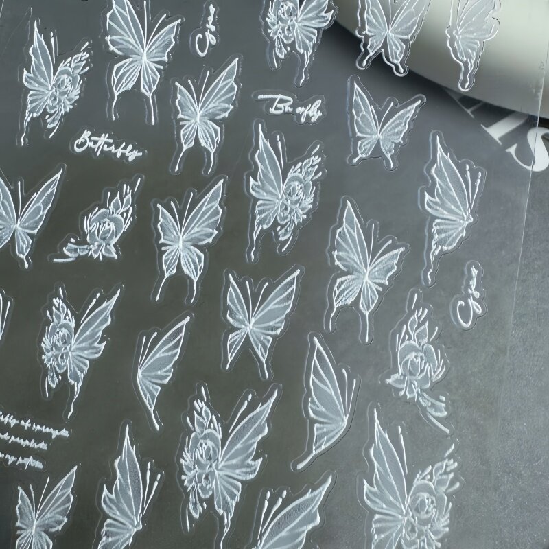 水彩蝴蝶美甲贴纸玻璃光立体蝴蝶穿戴指甲装饰品相机diy贴纸,淘宝优惠券,粉丝福利购,淘宝优惠卷