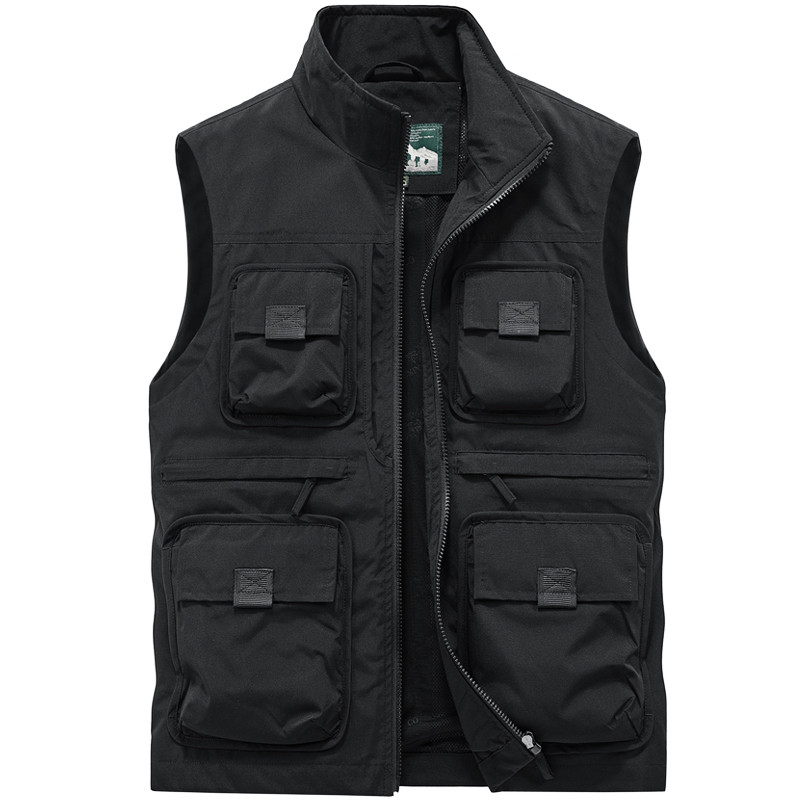 户外马甲男春秋多口袋工装背心钓鱼宽松大码速干坎肩马夹无袖外套,淘宝优惠券,粉丝福利购,淘宝优惠卷