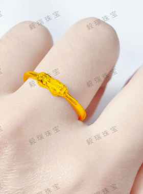 国风金包银貔貅戒指女款高级感时尚黄金气质招财复古指环戒指