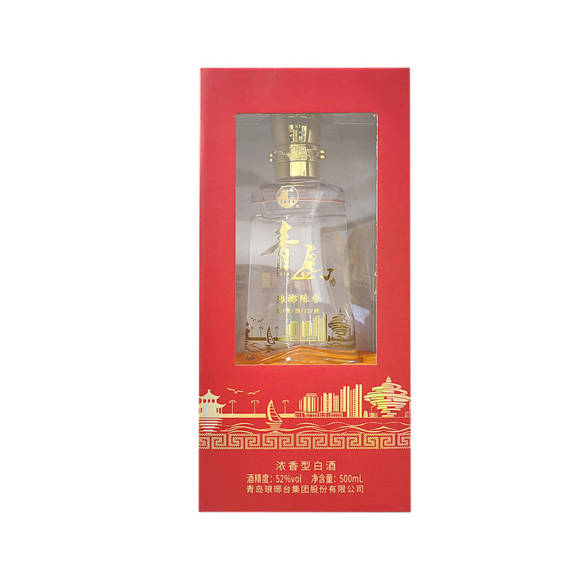 官方授权青岛琅琊台52度陈香3号浓香型白酒500ml*6瓶整箱粮食酒