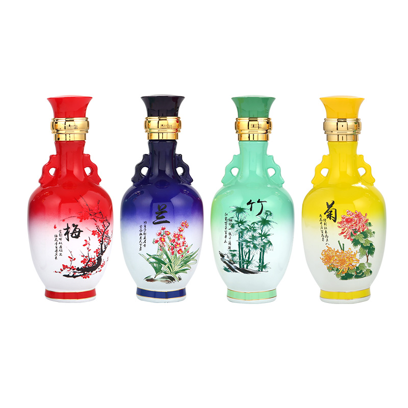 汾杏原浆梅兰竹菊53度清香型白酒礼盒225ml*4瓶粮食酒中秋送礼酒