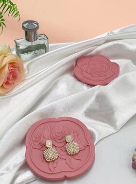 跨境代发不规则创意树脂盘子耳环项链首饰饰品盘珠宝拍照道具摆件