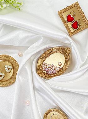 跨境ins北欧轻奢首饰碟耳钉收纳盘蜡烛托盘创意家居树脂装饰道具