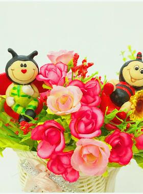 创意树脂蜜蜂微景观摆件 蛋糕装饰品巧克力蜜蜂工艺品配件道具