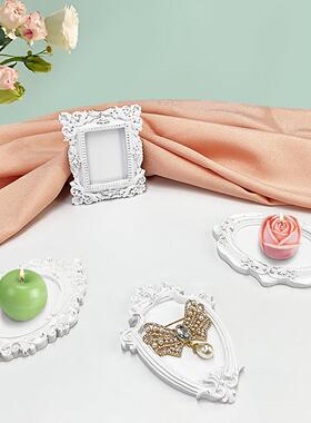 跨境ins维多利亚风首饰碟收纳盘蜡烛托盘创意家居树脂装饰品道具