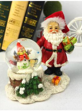 订制圣诞节树脂工艺品水晶球摆件  圣诞老人水球旅游纪念品伴手礼
