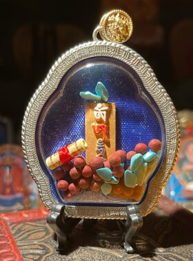 藏式彩绘擦擦藏银佛像本命佛