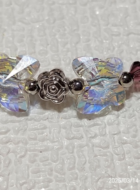 蝶恋花奥地利水晶新款手链轻奢小众设计感高级精致闺蜜礼物