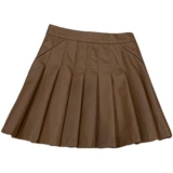 Зимняя мини-юбка, юбка в складку, 2023, высокая талия