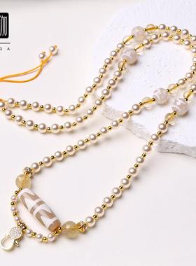 2026珍珠贝项炼快拆扣泰国佛牌炼子玛瑙天珠金发晶水晶珠炼 炼 绳