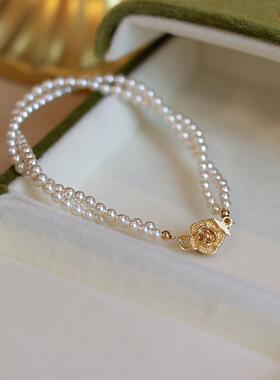 2026贝珠手链女冬ins小众设计闺蜜年新款小粒多层ins小众轻奢手串