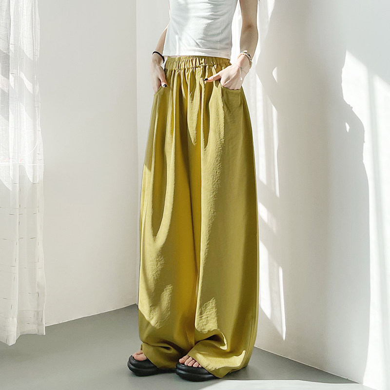 大码冰丝奶芙山本裤女2025夏季新款胖mm宽松显瘦遮胯藏肉阔腿裤子,淘宝优惠券,粉丝福利购,淘宝优惠卷