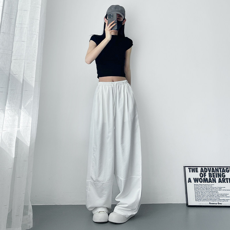 冰丝阔腿裤女2025新款夏季垂感宽松胖mm大码200斤显瘦直筒山本裤,淘宝优惠券,粉丝福利购,淘宝优惠卷