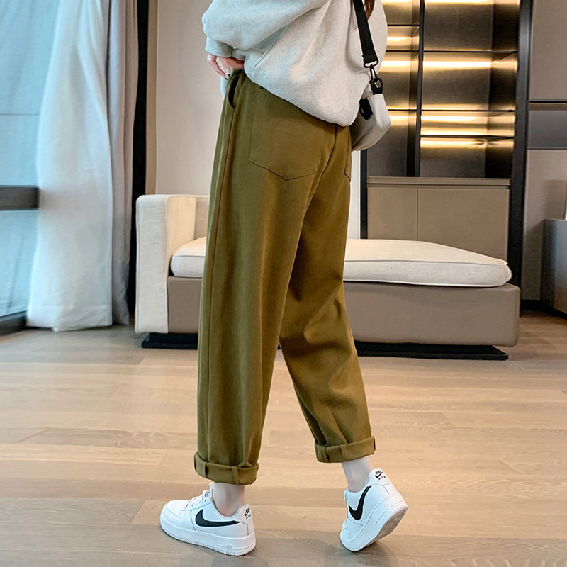 大码黑色胖mm高腰休闲裤女秋季宽松显瘦遮肉哈伦裤直筒阔腿长裤子,淘宝优惠券,粉丝福利购,淘宝优惠卷