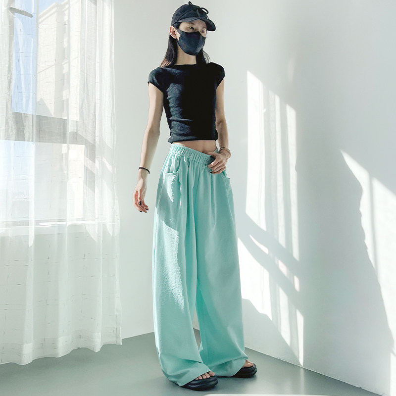 大码冰丝奶芙山本裤女2025夏季新款胖mm宽松显瘦遮胯藏肉阔腿裤子,淘宝优惠券,粉丝福利购,淘宝优惠卷