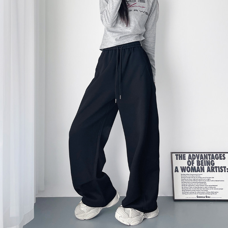 大码高腰软糯卫裤女2026春季新款胖mm大码显瘦慵懒风运动阔腿裤子,淘宝优惠券,粉丝福利购,淘宝优惠卷