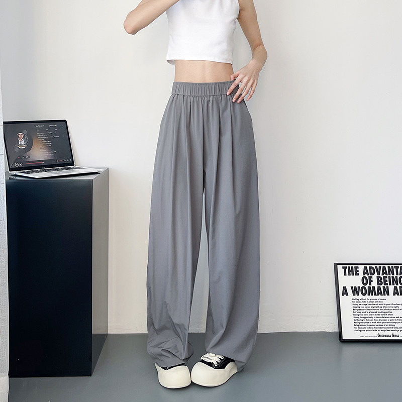 薄款冰丝休闲裤女夏季大码胖mm显瘦宽松阔腿裤高腰遮胯松紧山本裤,淘宝优惠券,粉丝福利购,淘宝优惠卷