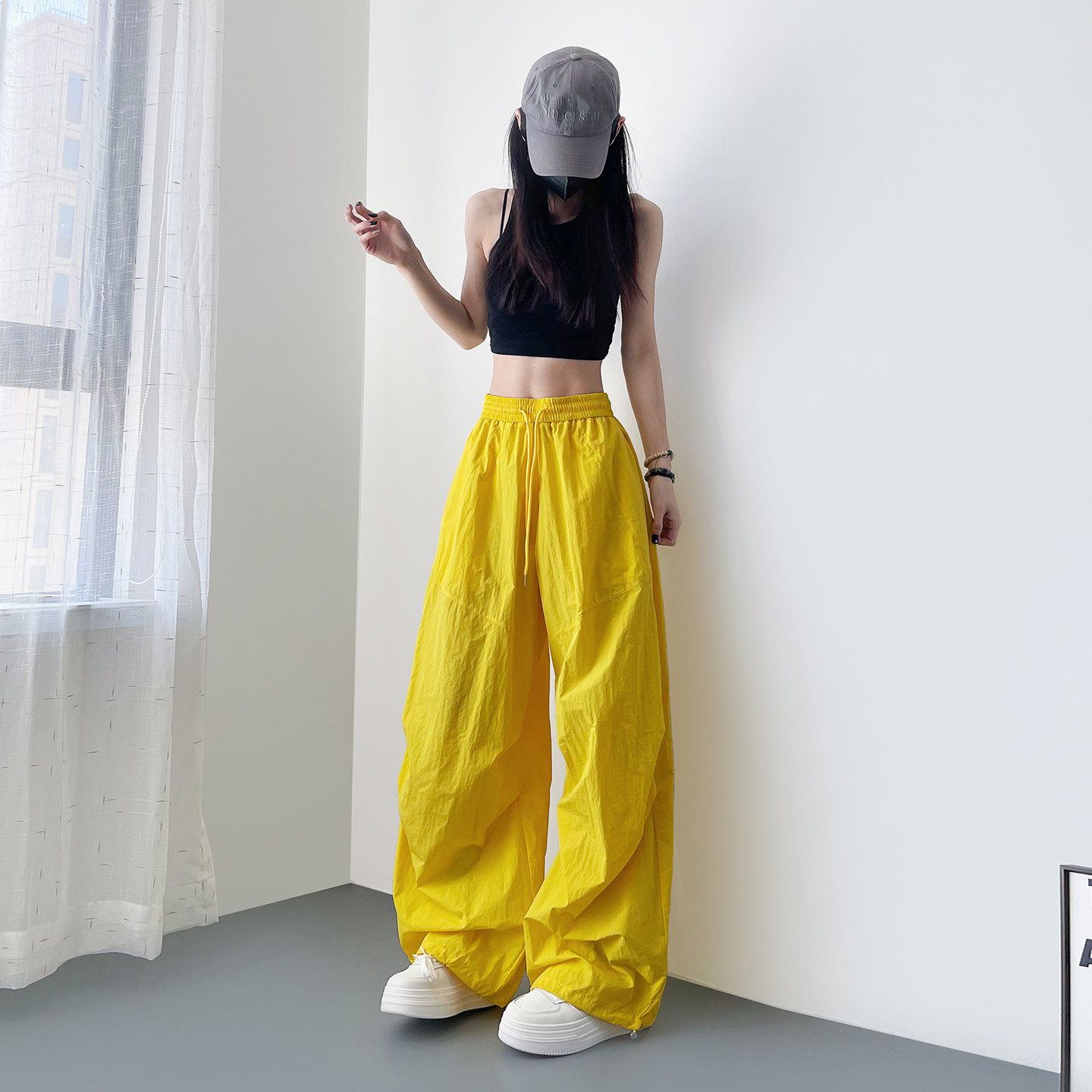 大码显瘦胖mm运动阔腿裤女春季轻薄梨形身材跳舞运动冰丝速干裤子,淘宝优惠券,粉丝福利购,淘宝优惠卷