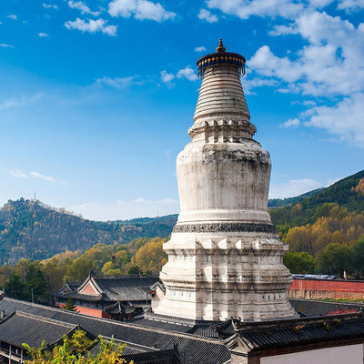 山西太原旅游五台山五爷庙小朝台一日游塔院寺殊像寺梵仙山祈福团 - 图1