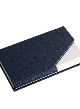 Business Name Card Holder Luxury PU Leather Stainless Stee