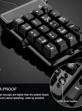 USB Wired Numeric Keypad Mechanical Feel Number Pad Keyboard