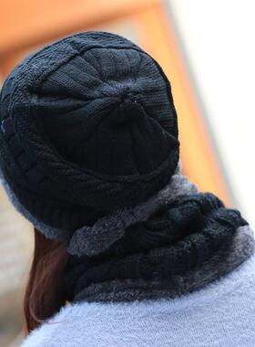 帽Winter hat for women and warm wool wrap cap for men autumn