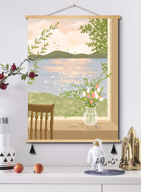 法式北欧客厅现代简约小清新风景装饰画玄关卧室餐厅壁画布艺挂画